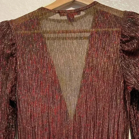 Sabina Musayev Carry Tiered Metallic Midi-Dress in Bronze - Picture 8 of 15